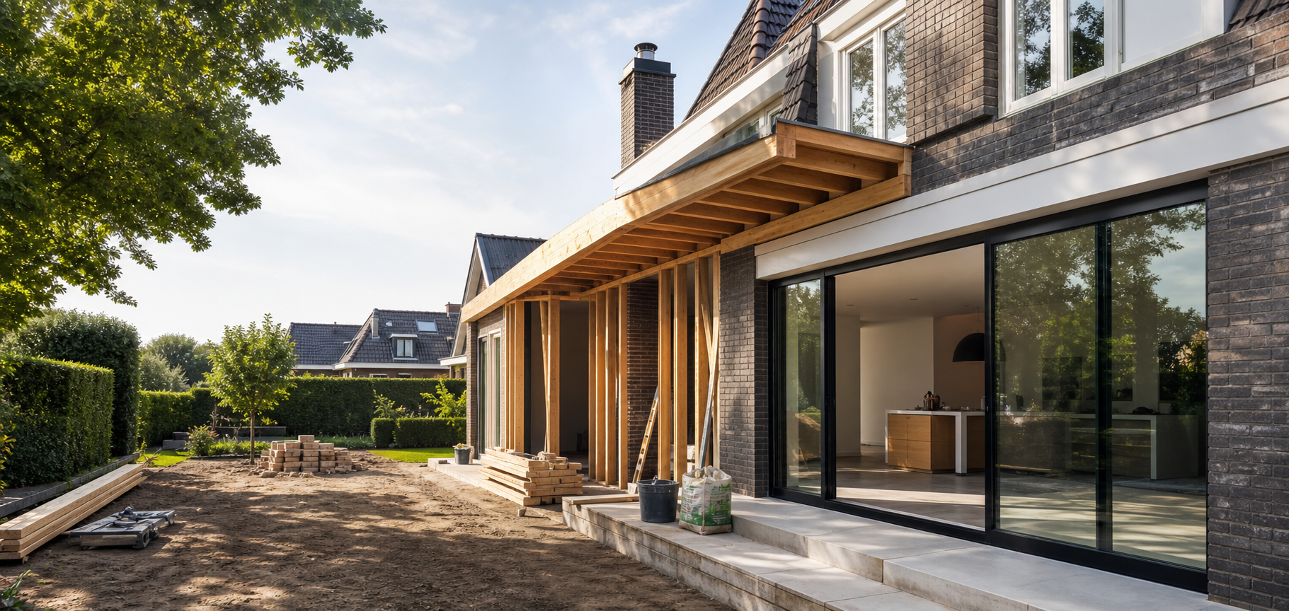 Renovatie en afbouw van een woning in Zuid-Holland